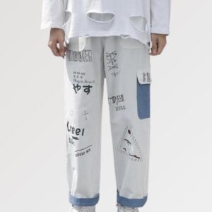 pantalones aesthetic korean graphica