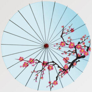 paraguas japones flores de cerezo