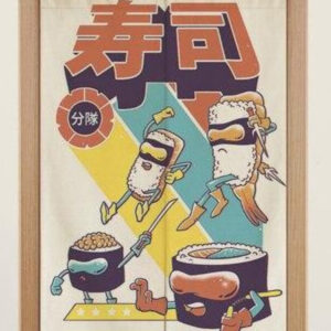 persianas japonesas noren sushi ninja