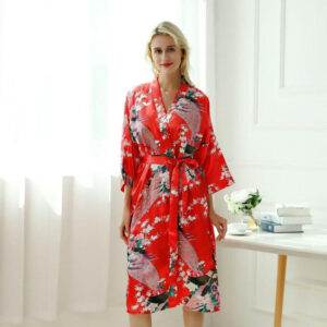pijama japonesa kimono rojo