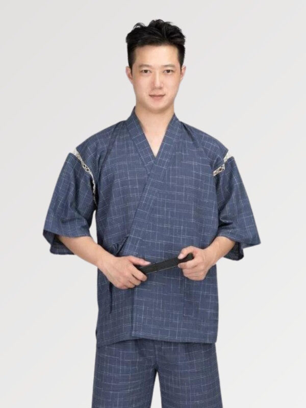 pijama jinbei hombre azul samura set