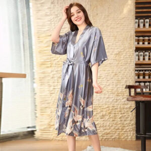 pijama mujer kimono gris
