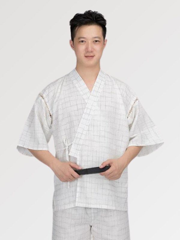 pijama para hombre blanca jinbei samura set
