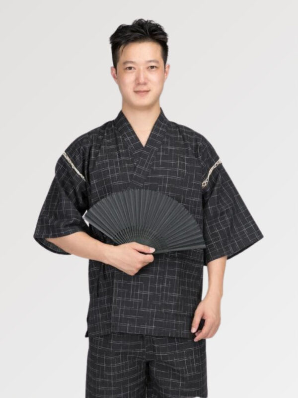 pijama para hombre negra jinbei samura set