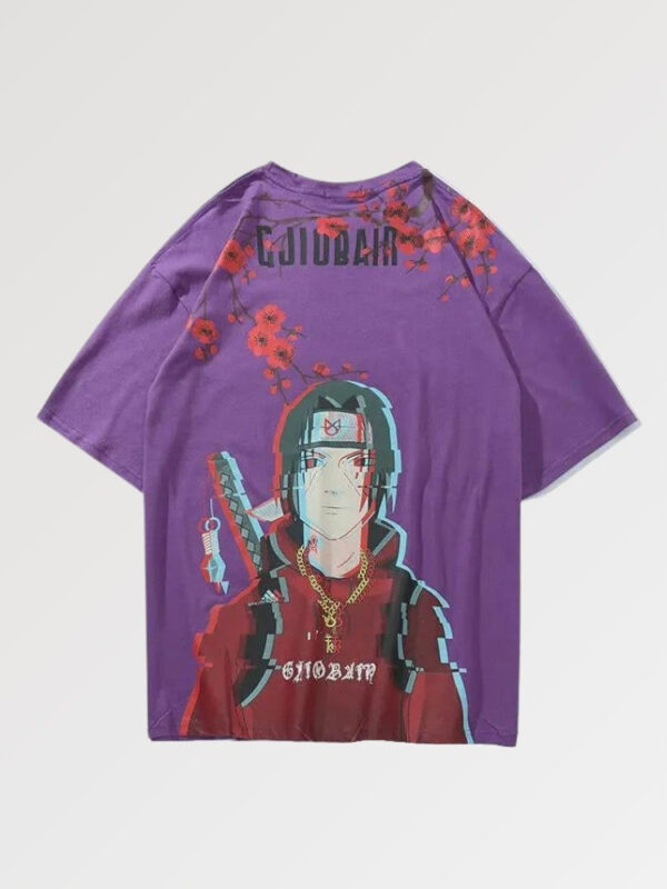 playera negra itachi uchiha glitched blossom 3