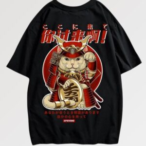 playera negra japanese cat kanshido