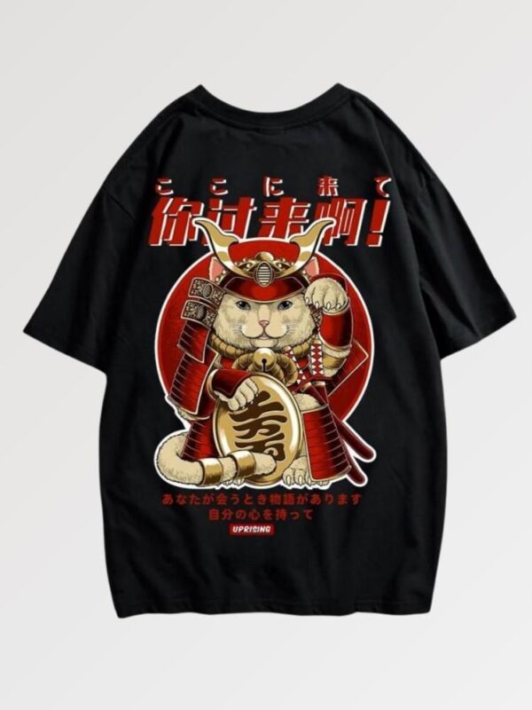 playera negra japanese cat kanshido