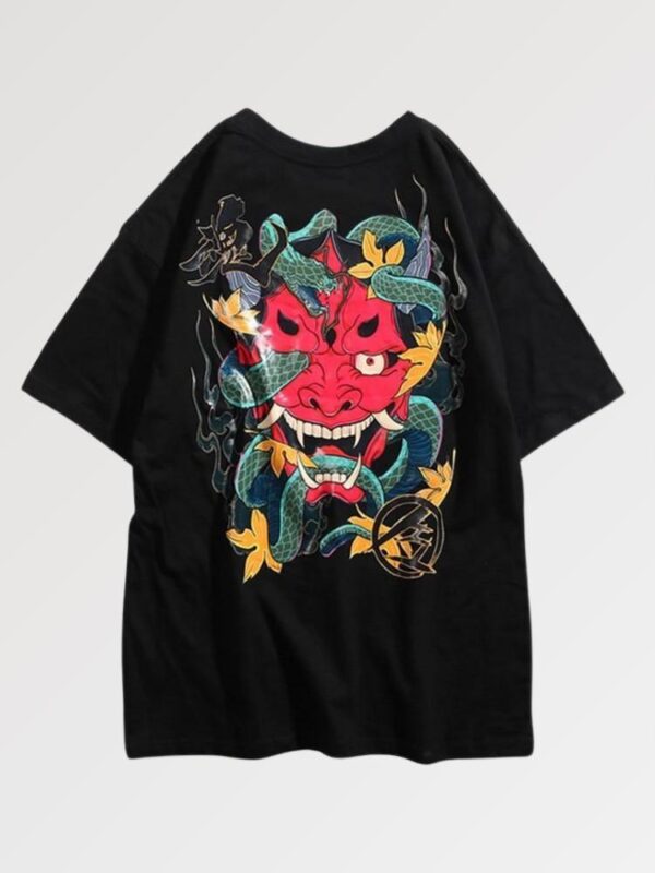 playera negra japanese demon oni yokai