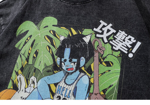 playera negra japanese drawing towada 2