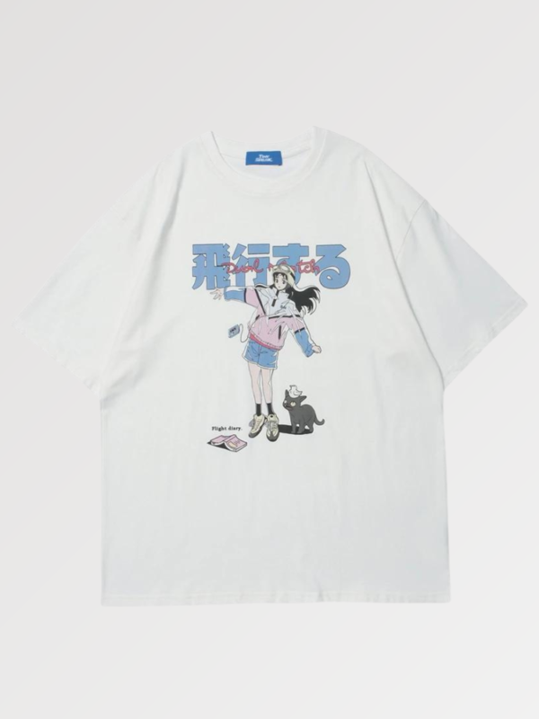 playera negra japanese girl anekomi 2