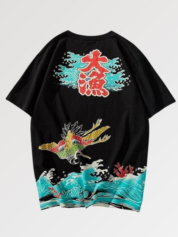 playera negra japanese letter ginowan