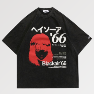 playera negra japanese manga habikino