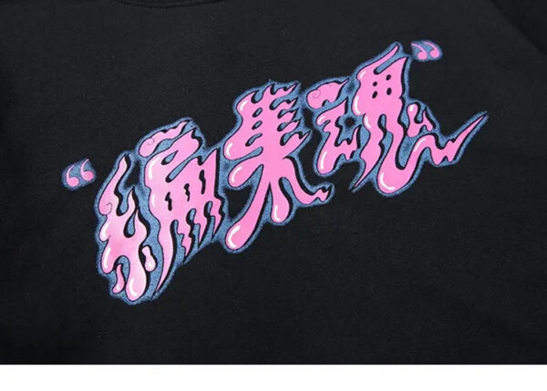 playera negra japanese writing okayama 3