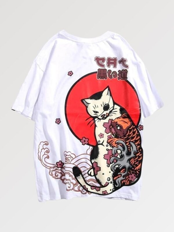 playera negra maneki neko neko x koi 2