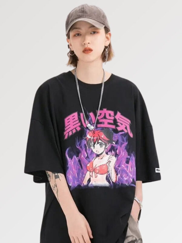 playera negra otaku amanga girl 4