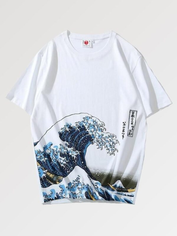 playeras japanese wave hokusai 2