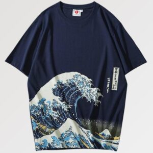 playeras japanese wave hokusai