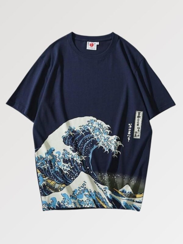 playeras japanese wave hokusai