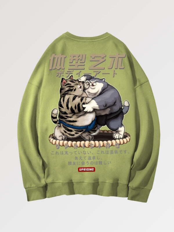 sudadera blanca gatitos gordos hamatesano 3