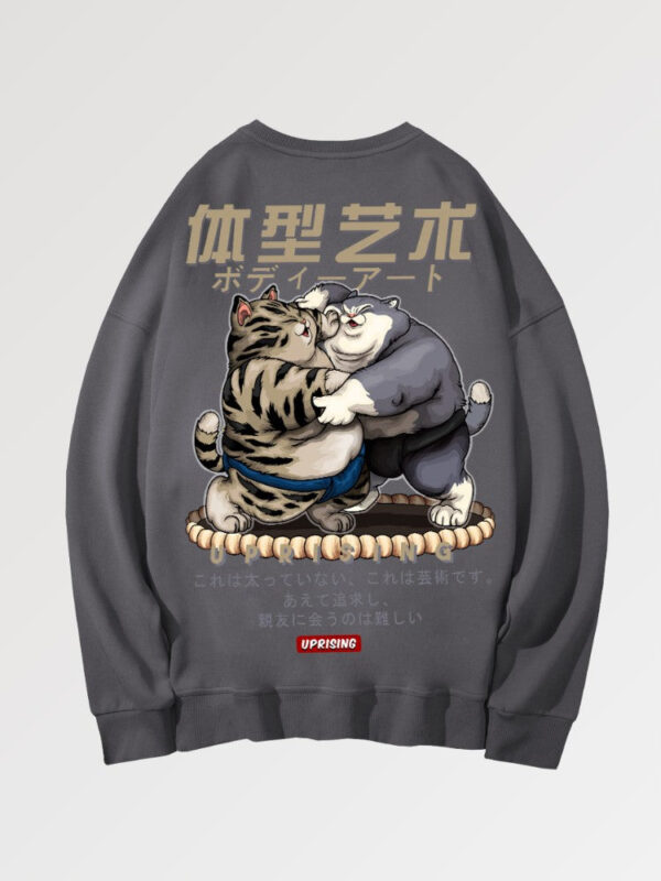 sudadera blanca gatitos gordos hamatesano 5