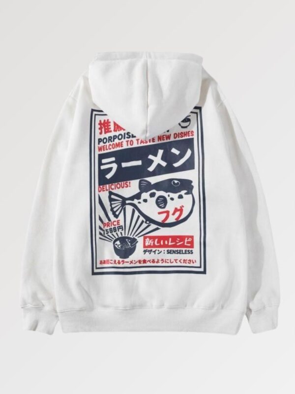 sudadera blanca ramen food fish 2