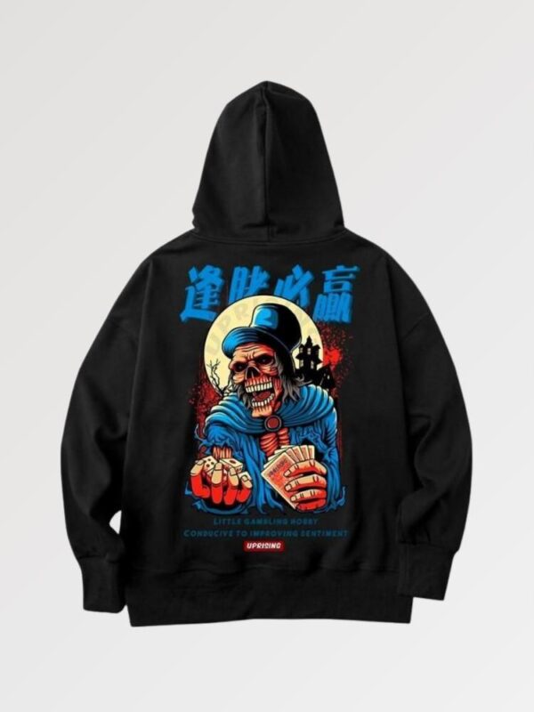 sudadera negra calavera gambler