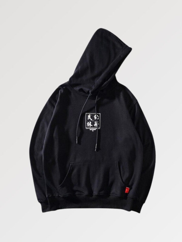 sudadera negra con letras japonesas saita 3