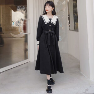 vestidos negros sashiko